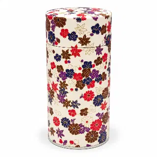 Boîte à thé washi Arida 150 g Esprit Céladon, grues blanches sur fond vert, vignette 23