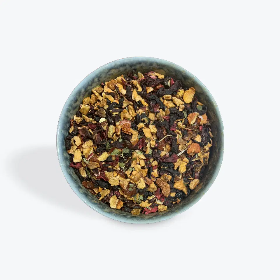 Tisane aux fruits Cassis : cassis, sureau, hibiscus