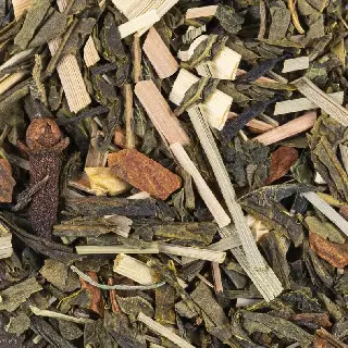 thé vert épicé du matin bio, Chai du Matin Thé Vert Bio Ombelle, mélange en vrac, vignette 1