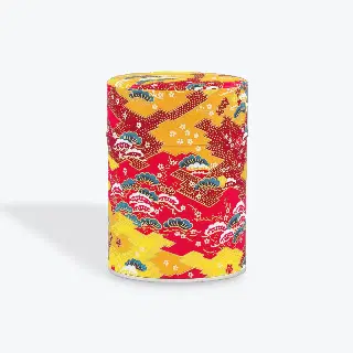 Boîte à thé washi Akemi Esprit Céladon, feuilles de ginkgo jaunes et grises, vignette 48