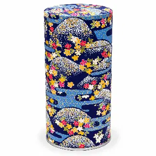 Boîte à thé washi Arida 150 g Esprit Céladon, grues blanches sur fond vert, vignette 2