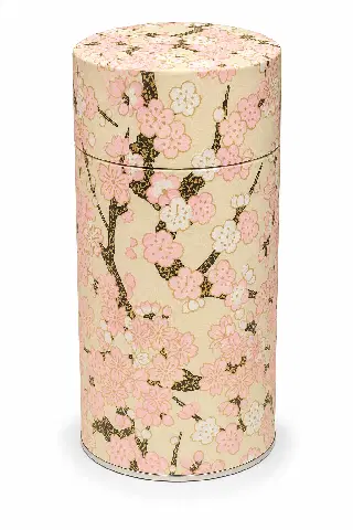 Boîte à thé washi Arida 150 g Esprit Céladon, grues blanches sur fond vert, vignette 44
