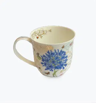 Mug fine bone china Dunoon Vintage Blue, porcelaine fine anglaise, Cumbrae, vignette 1