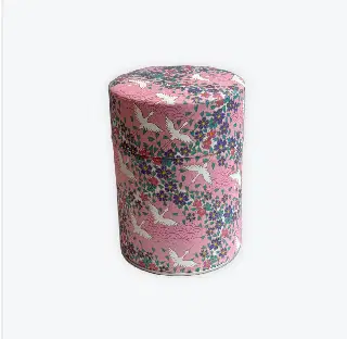 Boîte à thé washi Akemi Esprit Céladon, feuilles de ginkgo jaunes et grises, vignette 63