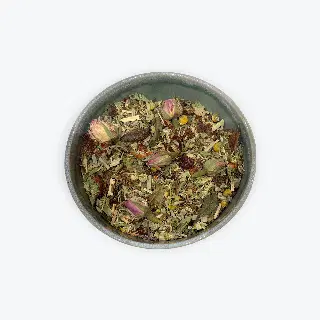 Mélange bio Glow : rooibos, menthe, cacao, thé blanc et fleurs, vignette 1