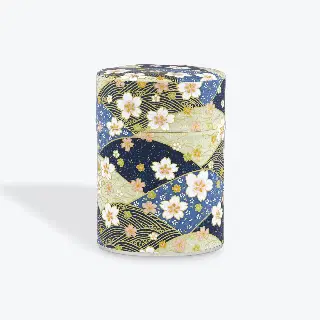 Boîte à thé washi Akemi Esprit Céladon, feuilles de ginkgo jaunes et grises, vignette 26