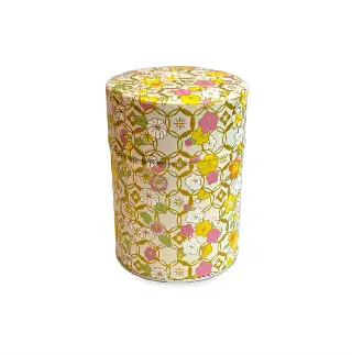 Boîte à thé washi Akemi Esprit Céladon, feuilles de ginkgo jaunes et grises, vignette 56